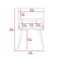 Tuhome Otom Nightstand, Superior Top, One Open Shelf, One Drawer, Four Legs, Smokey Oak/White MIB6730 - alternate 4